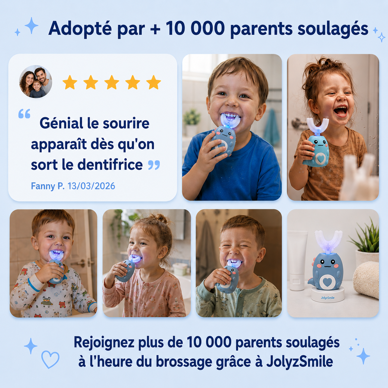 Jolyz Smile™ - Brosse À Dents Électrique 360° pour enfants