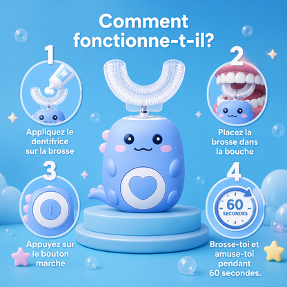 Jolyz Smile™ - Brosse À Dents Électrique 360° pour enfants