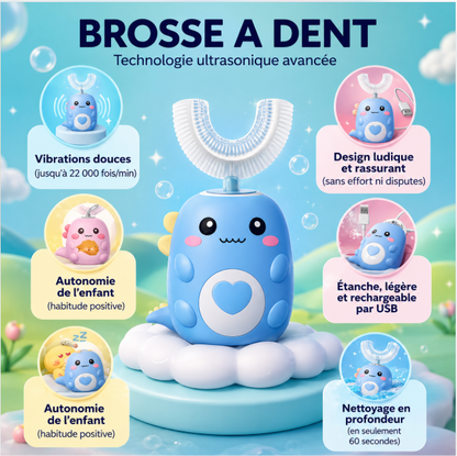 Jolyz Smile™ - Brosse À Dents Électrique 360° pour enfants